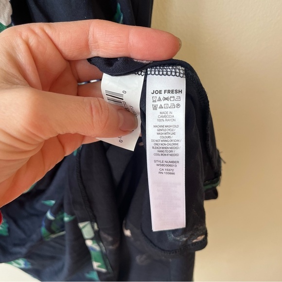 Joe fresh hummingbird knee length wrap dress size small | tie shoulder sundress - Picture 6 of 11